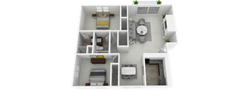 Spacious two bedroom, two bathroom at Olde Towne Apartments in Middletown, OH