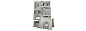 Spacious 3 bedroom, 2 bathroom flat apartment at Olde Towne Apartments in Middletown, OH