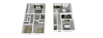 3 Bedroom 2 Bathroom Townhome at Olde Towne Apartments in Middletown, OH