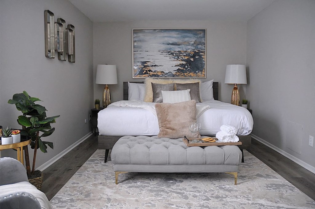 Large bedroom at Pickwick Farms Apartments in Indianapolis, IN 46260