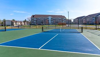 Pickleball Court at The Court at Sandstone Apartments, Greenwood, Indiana