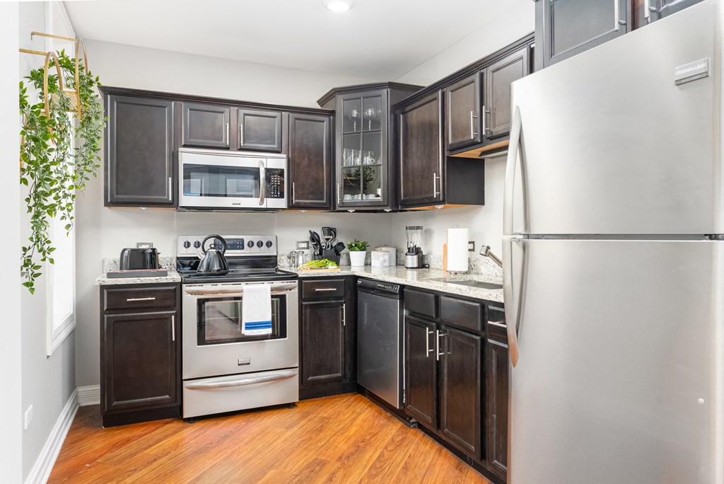 Efficient Appliances In Kitchen at Somerset Place Apartments, Chicago, IL
