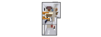 1 Bedroom, 1 Bathroom Apartment at The Court at Sandstone Apartments, Greenwood, Indiana