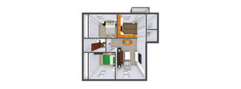 2 Bedroom 1 Bathroom at The Court at Sandstone Apartments, Greenwood, IN, 46142