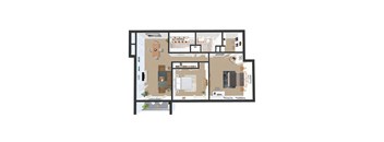 2 Bedroom 1 Bathroom Garden, 893 - 896 sqft at Tymberwood Trace Apartments, Louisville, 40219