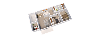 Lodge 2BR Den at The Lodge Apartments, Indiana