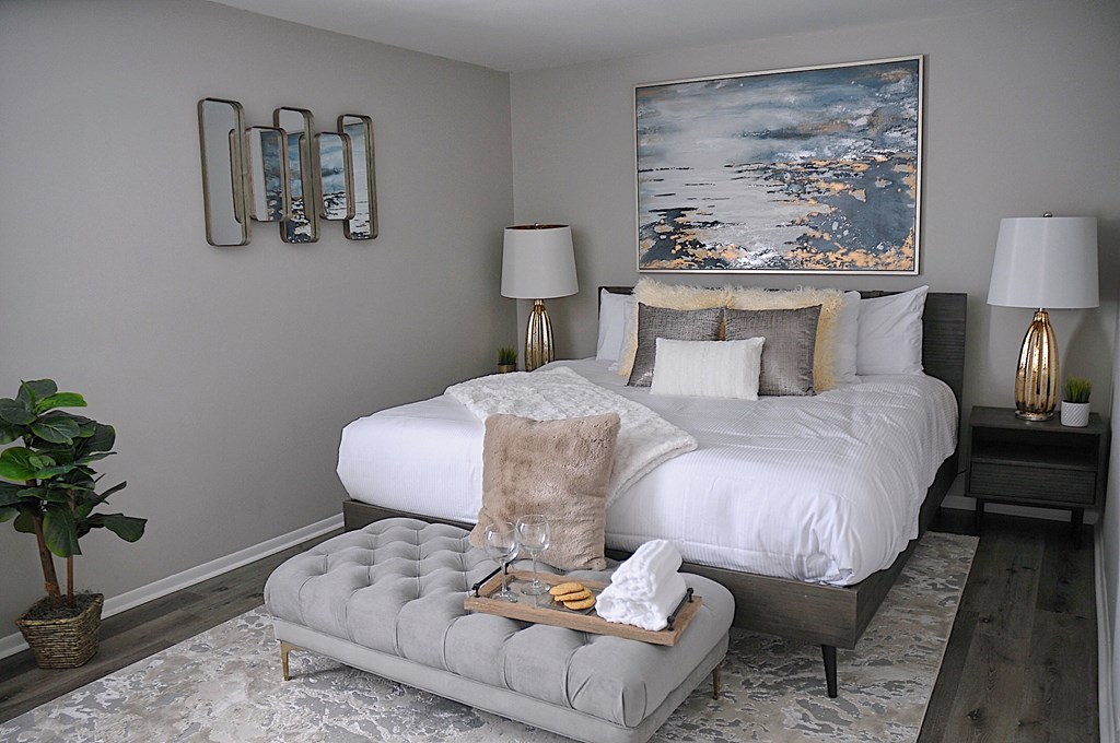 Spacious Bedroom at Pickwick Farms Apartments in Indianapolis, IN 46260