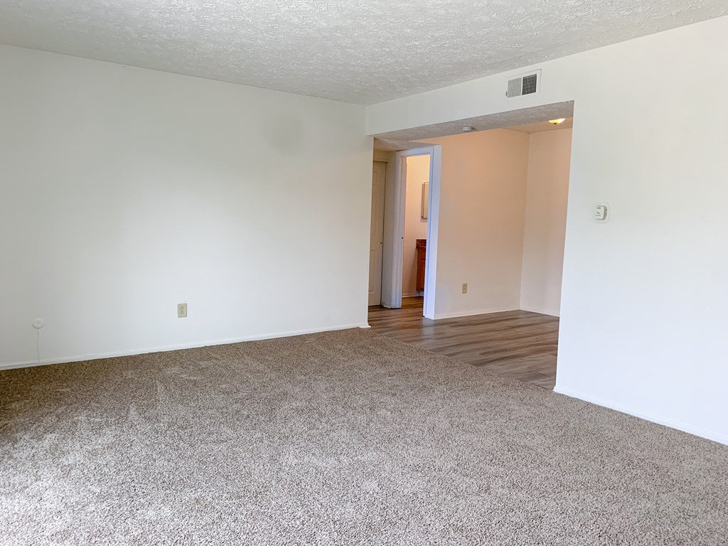 Spacious living room at Waterstone Place Apartments, Indianapolis, IN, 46229