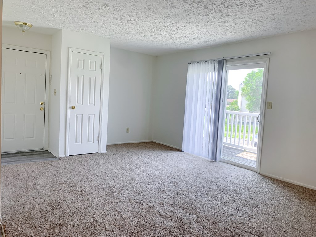 Spacious living room at Waterstone Place Apartments, Indiana