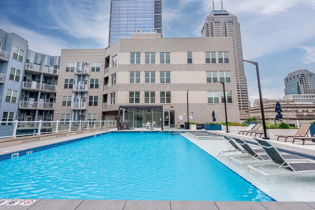 Large Pool at The Whit Apartments, Indianapolis