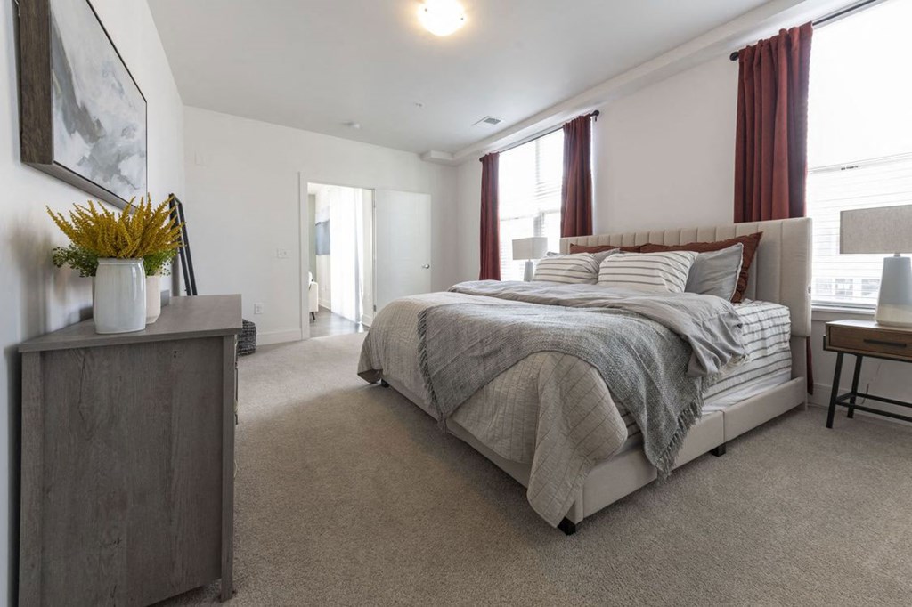 Bedroom at The Whit Apartments, Indianapolis, Indiana