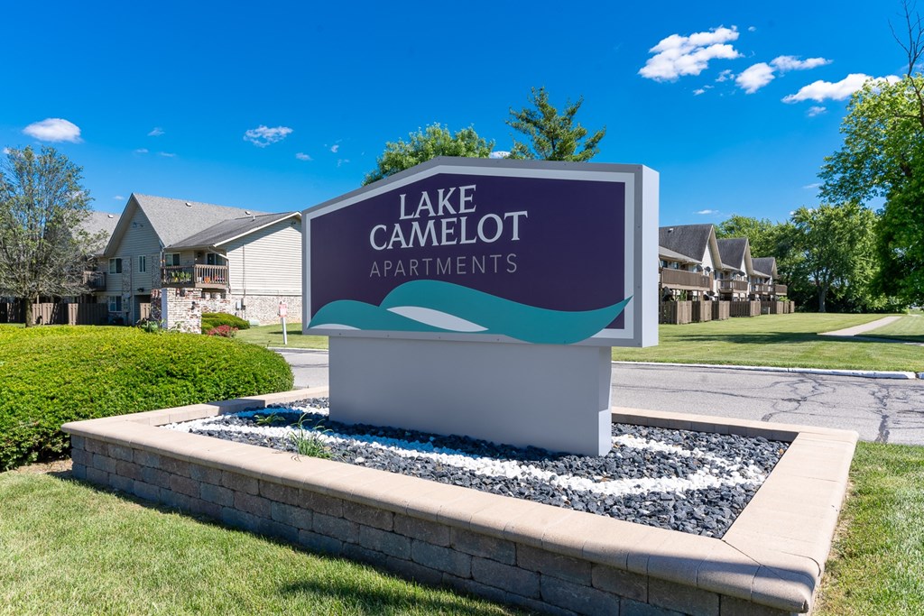Property Signage at Lake Camelot Apartments, Indianapolis, IN