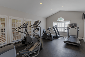 the gym at Barton Farms Apartments and Duplexes in 46143