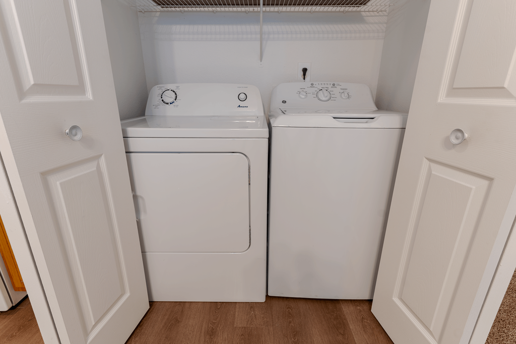 a washer and dryer in the laundry room of a home at Barton Farms in Greenwood, IN 46143 