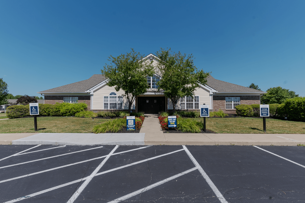the front of a house with signs in the parking lot at Barton Farms in Greenwood, IN 46143