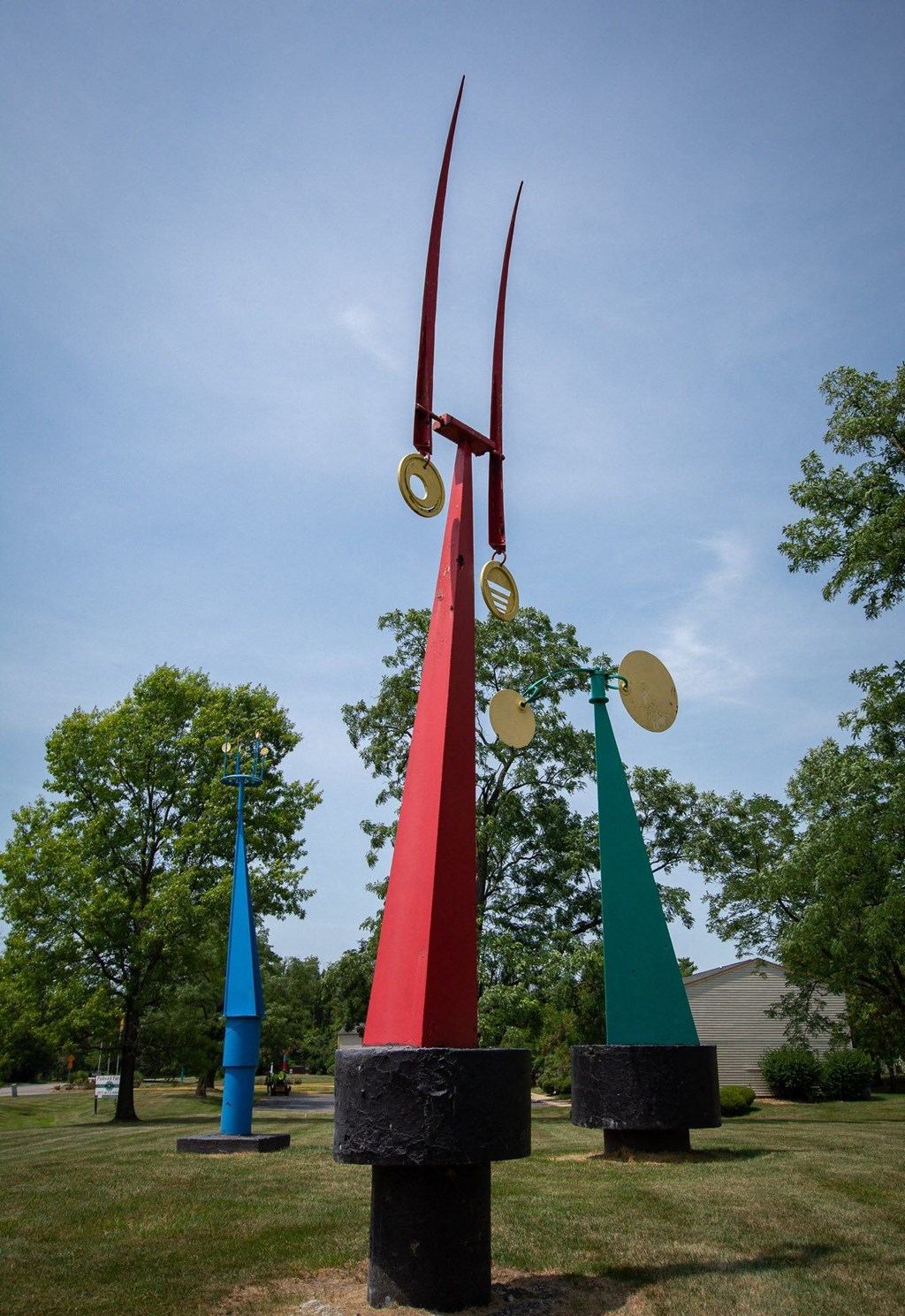 a sculpture in a park at Pickwick Farms Apartments, Indianapolis, IN, 46260