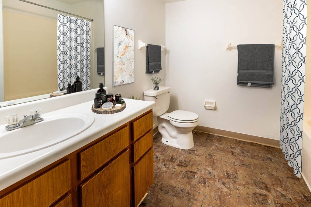Modern Bathroom at Creekside Square Apartments, Indianapolis, IN, 46254