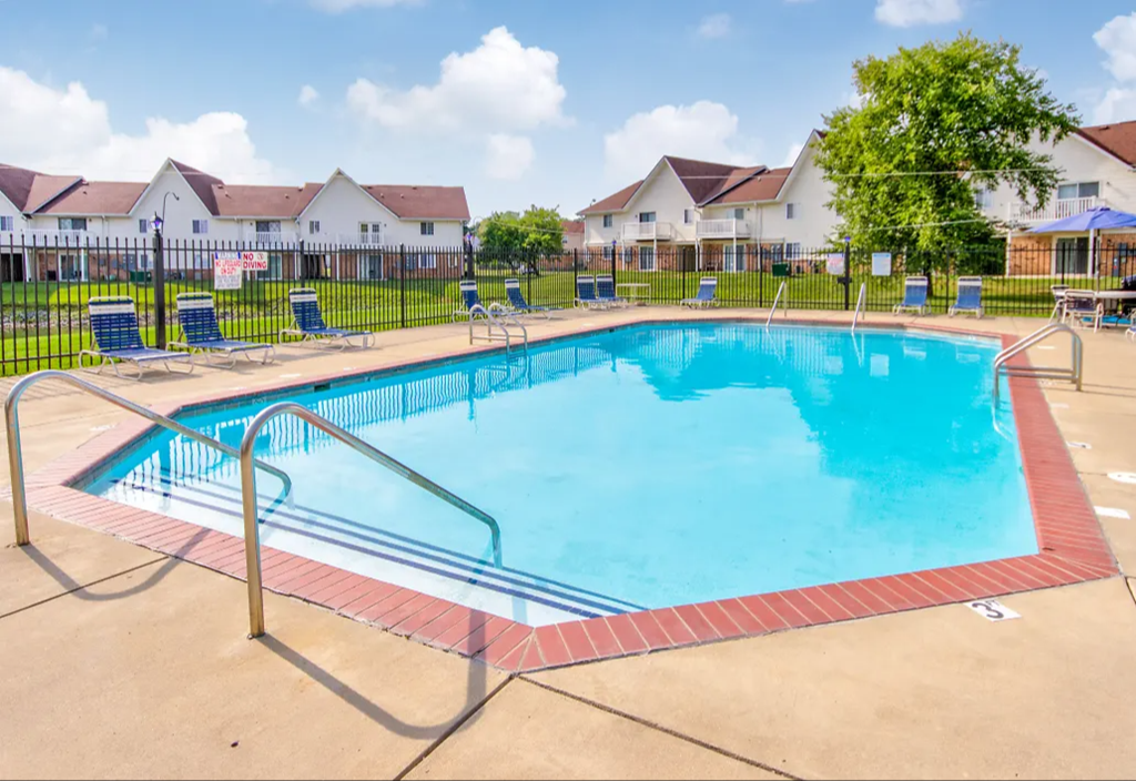 Sparkling swimming pool at Waterstone Place Apartments in Indianapolis, IN 46229
