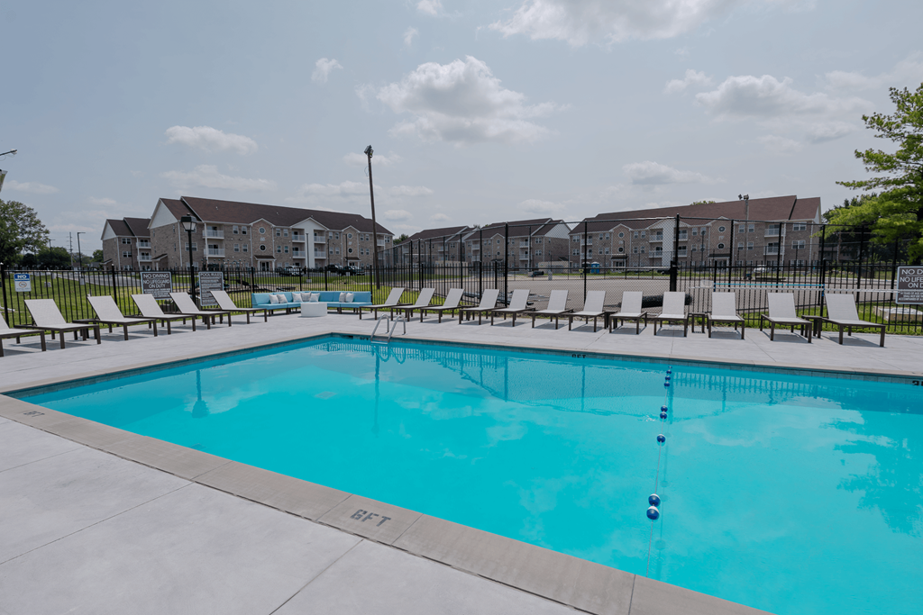 Resort Style Pool at The Court at Sandstone Apartments, Indiana