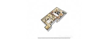 1 Bedroom, 1 Bathroom 750 Sq. Ft. Gypsum View Floor Plan at Sandstone Court Apartments, Greenwood, IN, 46142