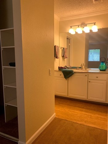 Waters Edge Apartment Interior Closet and Bathroom - Photo Gallery 14
