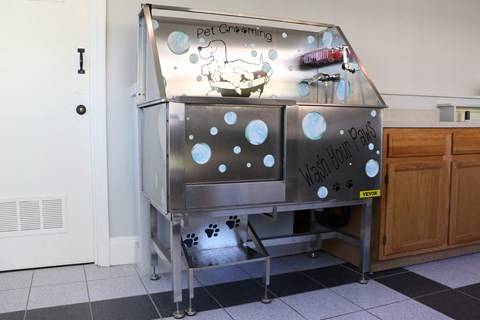 a machine in a kitchen with bubbles on it