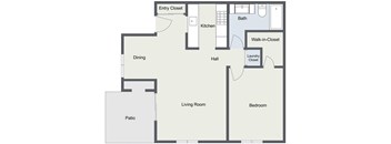 One Bedroom Floor Plan