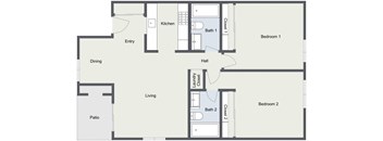 Two Bedroom Floor Plan