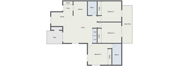 Three Bedroom Floor Plan