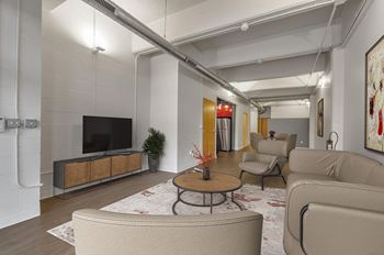 Decorated Living Room at The Lofts at Elk Terminal, Buffalo, NY, 14204