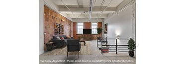 Virtually Staged Example of a 2 Bedroom 2 Bath unit at The Lofts at Elk Terminal