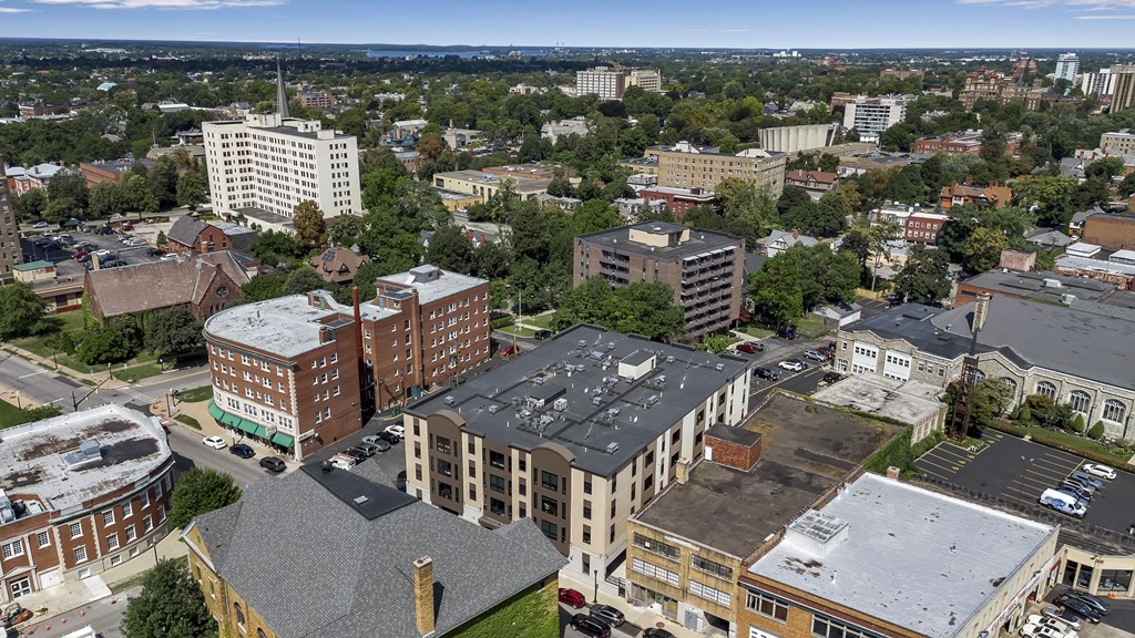a view of the city from the roof of a building at Nineteen North, Buffalo, New York