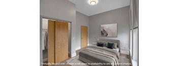 Virtually Staged Example of a 2 Bedroom 1 Bath unit at Granite Works