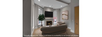 Virtually Staged Example of a 2 Bedroom 2 Bath unit at Granite Works