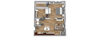 1 bedroom 1