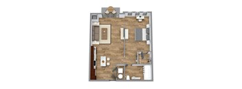 1 Bedroom 8 Floor Plan