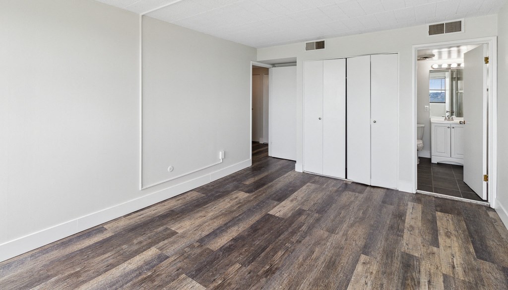 empty living room at Walnut Towers at Frick Park, Pittsburgh, PA