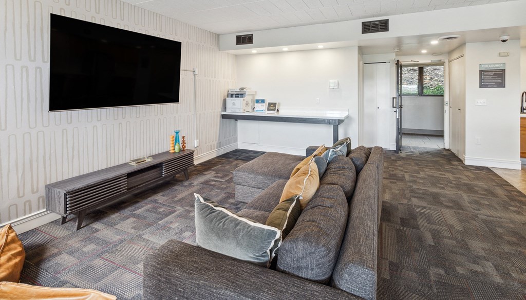 a living room with a couch at Walnut Towers at Frick Park, Pittsburgh