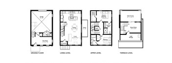 the floor plan of the different floor plans of the house