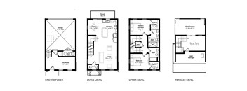 the floor plan of the different floor plans of a house