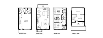 the floor plan of the different floor plans of a house