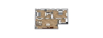 2 Bedroom 9 Floor Plan
