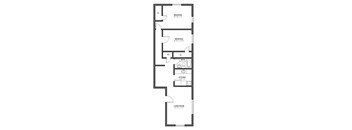 a floor plan of a 1 bedroom floor plan with a closet and an open floor