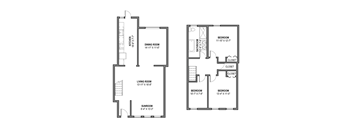 a blueprint of a floor plan of a house