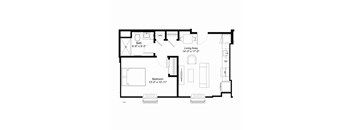 A1 Floor Plan at The Jones Tower at the Collective, Pennsylvania, 15203