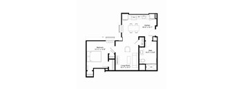 A3 Floor Plan at The Jones Tower at the Collective, Pittsburgh, 15203