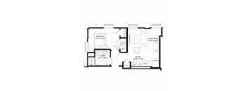 A6 Floor Plan at The Jones Tower at the Collective, Pennsylvania