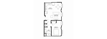 A7 Floor Plan at The Jones Tower at the Collective, Pennsylvania, 15203