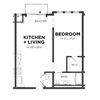 A8 1 Bed 1 Bath Floor Plan A8 1 Bed 1 Bath Floor Plan at Bakery Living, Shadyside, Pittsburgh, PA