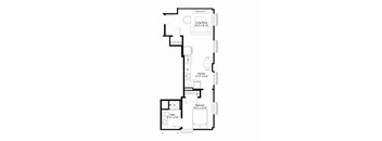A9 Floor Plan at The Jones Tower at the Collective, Pittsburgh, PA